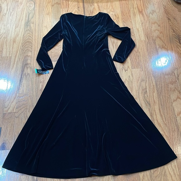 David Warren New York NWT Size 10 Sophisticated Lady Black Maxi Dress Gown - Picture 2 of 14